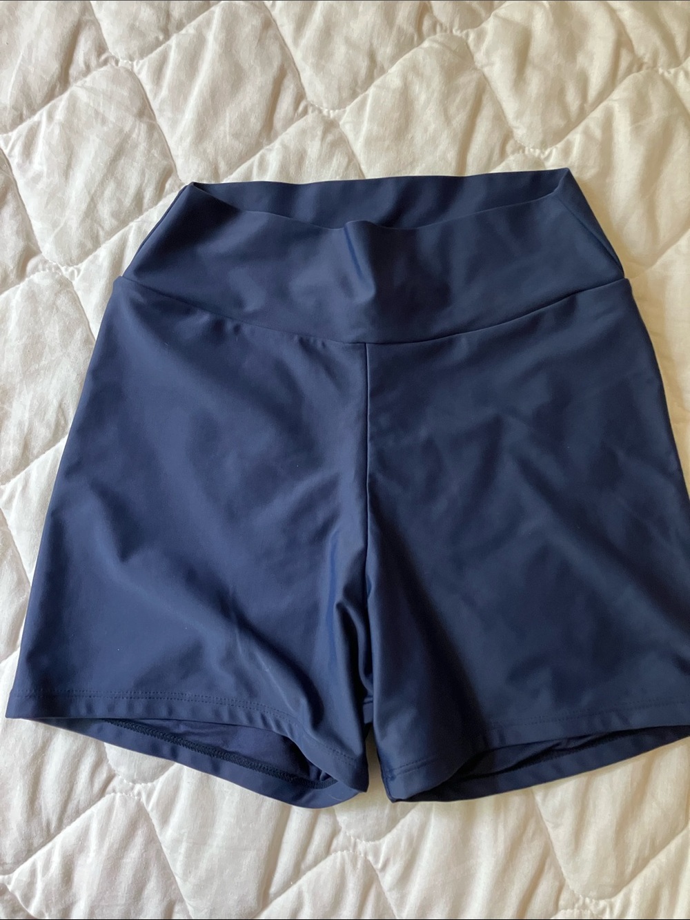 Hapari Teal Floral Halter Tankini Top with White Trim Navy Swim Shorts Medium - Picture 3 of 5